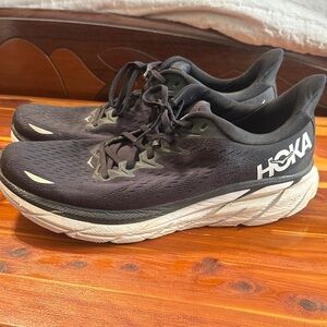Hoka Men's Black and White Athletic Shoes